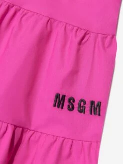 MSGM Girls Ruffle Dress In Pink -Monna Clothing Shop MSGS3044 044 3