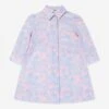 MSGM Girls Poplin Shirt Dress In Blue 1 MSGM Girls Poplin Shirt Dress In Blue -Monna Clothing Shop MSGS4028 LIGHT PINK 1