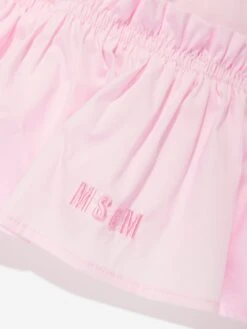 MSGM Girls Poplin Dress In Pink 8 MSGM Girls Poplin Dress In Pink -Monna Clothing Shop MSGS4029 LIGHT PINK 3