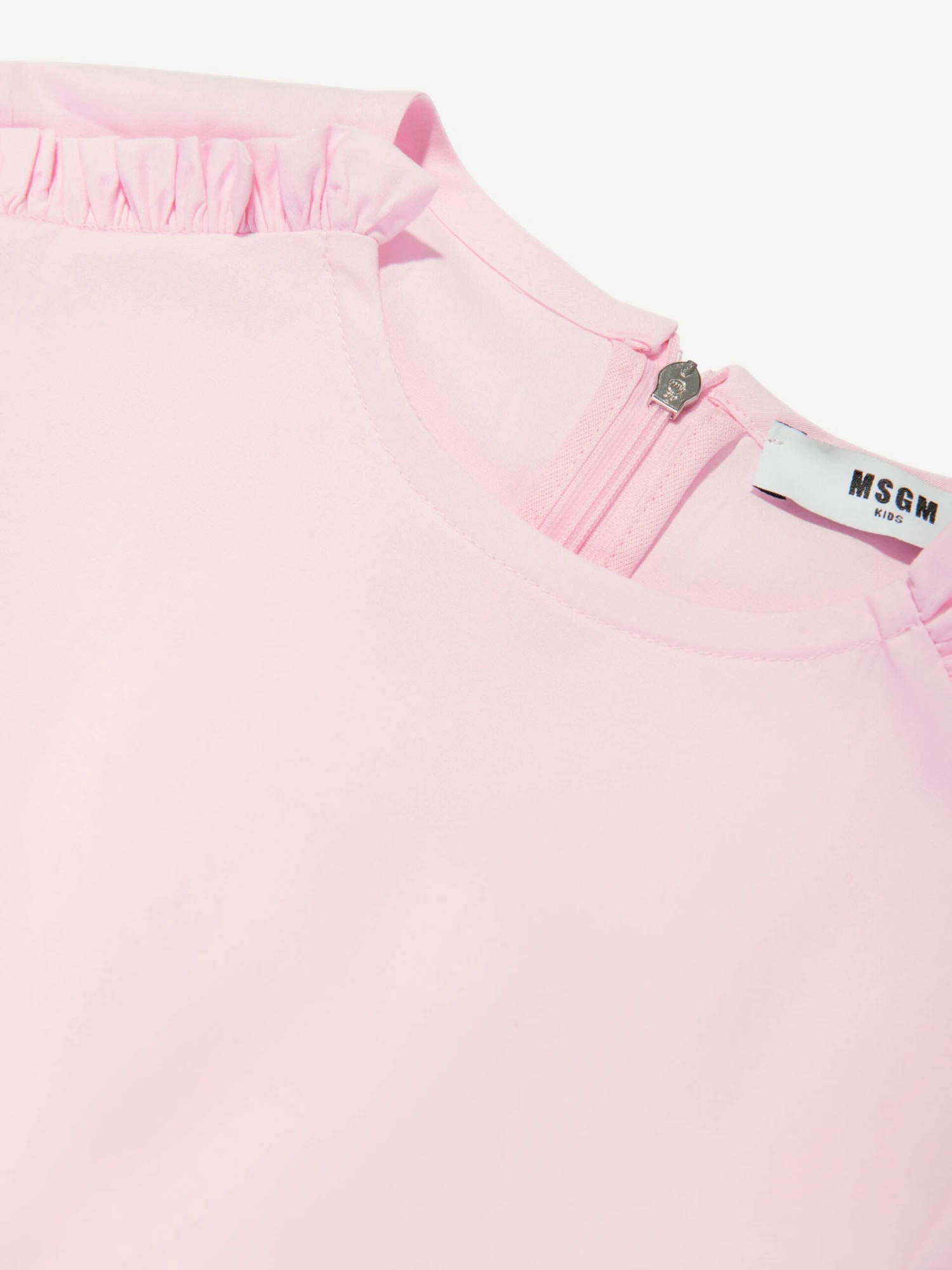 MSGM Girls Poplin Dress In Pink 6 MSGM Girls Poplin Dress In Pink - Image 4