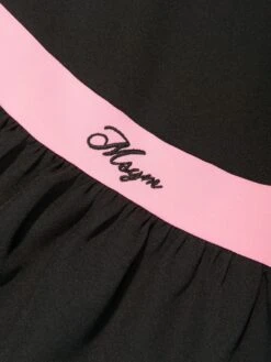 MSGM Girls Cotton Technical Dress In Black -Monna Clothing Shop MSGS4030 NERO BLACK 3