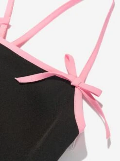 MSGM Girls Cotton Technical Dress In Black -Monna Clothing Shop MSGS4030 NERO BLACK 4