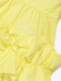 MSGM Girls Poplin Dress In Green -Monna Clothing Shop MSGS4032 LIME 3