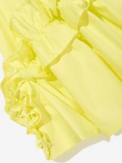 MSGM Girls Poplin Dress In Green -Monna Clothing Shop MSGS4032 LIME 4