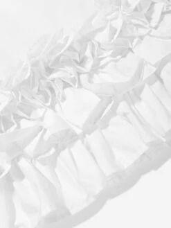 MSGM Girls Poplin Dress In White -Monna Clothing Shop MSGS4033 BIANCO WHITE 4