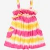 MSGM Girls Twill Striped Dress In Pink 1 MSGM Girls Twill Striped Dress In Pink -Monna Clothing Shop MSGS4035 MULTICOLOR 1