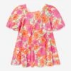 MSGM Girls Seersucker Dress In Pink -Monna Clothing Shop MSGS4036 MULTICOLOR 1