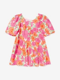 MSGM Girls Seersucker Dress In Pink -Monna Clothing Shop MSGS4036 MULTICOLOR 2
