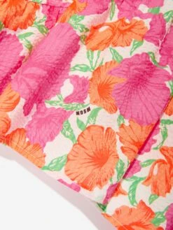 MSGM Girls Seersucker Dress In Pink -Monna Clothing Shop MSGS4036 MULTICOLOR 3