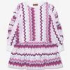 Missoni Girls Zigzag Dress In Pink -Monna Clothing Shop MSNA3012 579MC 1