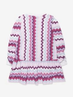Missoni Girls Zigzag Dress In Pink -Monna Clothing Shop MSNA3012 579MC 2