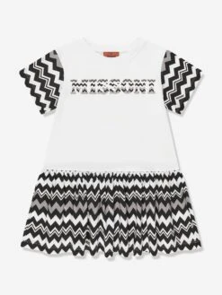Missoni Girls Zigzag Dress In White