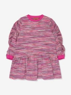 Missoni Girls Jersey Dress In Pink