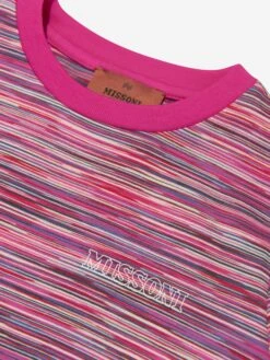 Missoni Girls Jersey Dress In Pink -Monna Clothing Shop MSNA3015 50DMC 3