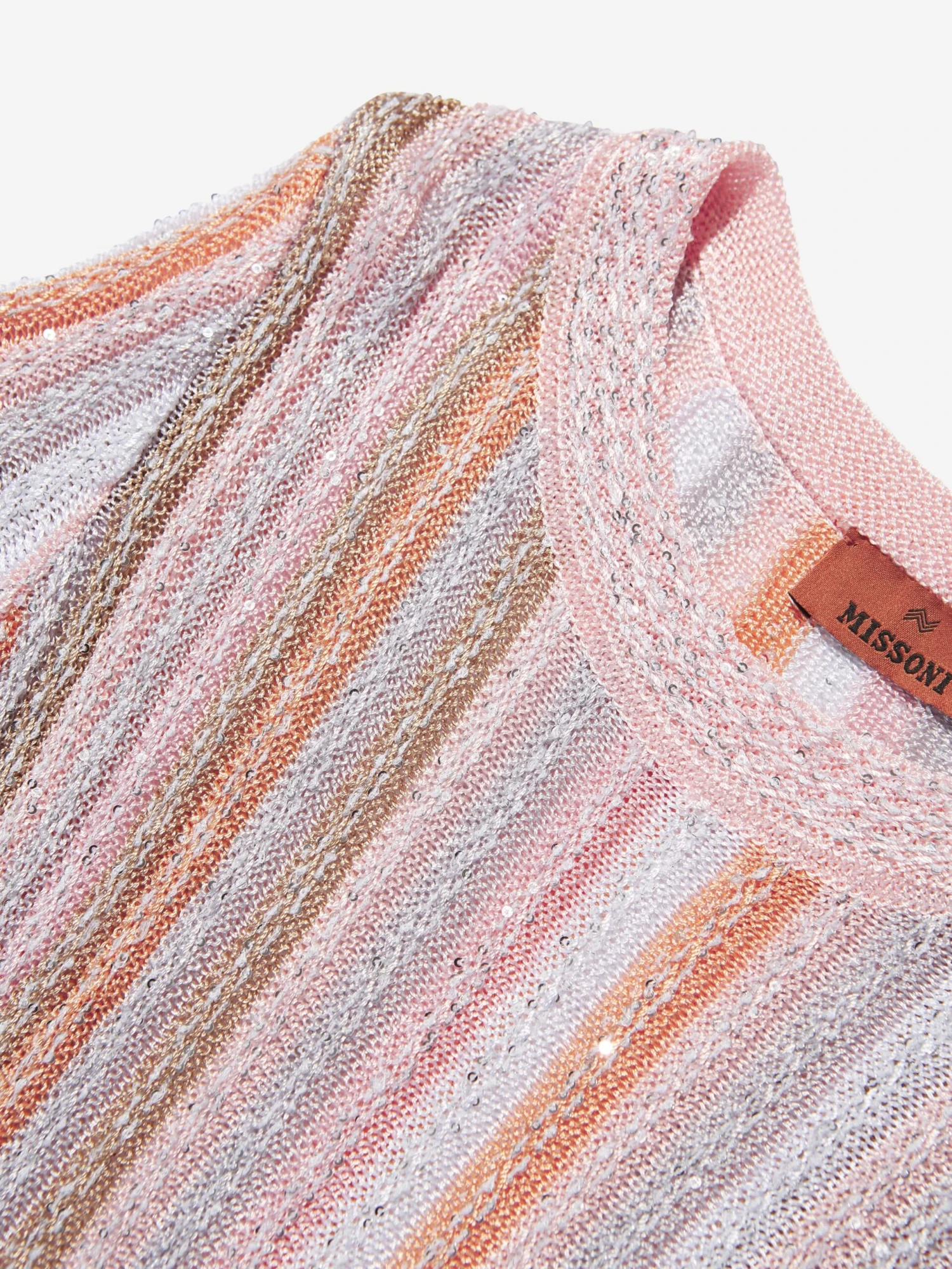 Missoni Girls Pleated Knit Dress In Multicolour 6 Missoni Girls Pleated Knit Dress In Multicolour - Image 4