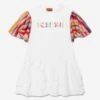 Missoni Girls Logo Jersey Dress In White -Monna Clothing Shop MSNS4006 WHITE COLOURFUL 1
