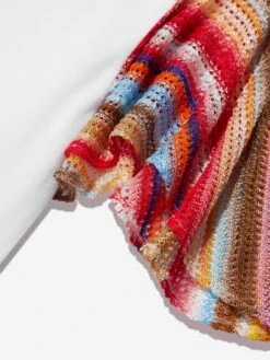 Missoni Girls Logo Jersey Dress In White -Monna Clothing Shop MSNS4006 WHITE COLOURFUL 4