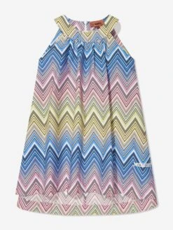 Missoni Girls Zigzag Swing Dress In Multicolour