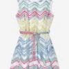 Missoni Girls Zigzag Knit Dress In Multicolour -Monna Clothing Shop MSNS4035 COLOURFUL 1