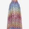 Missoni Girls Zigzag Maxi Dress In Multicolour