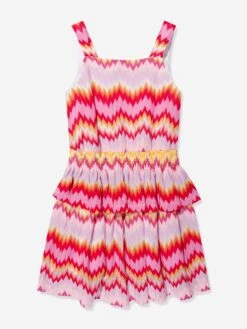 Missoni Girls Zigzag Woven Dress In Multicolour