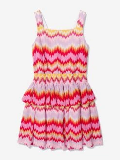 Missoni Girls Zigzag Woven Dress In Multicolour 9 Missoni Girls Zigzag Woven Dress In Multicolour -Monna Clothing Shop MSNS4037 MULTICOLOR ORO FREE 2