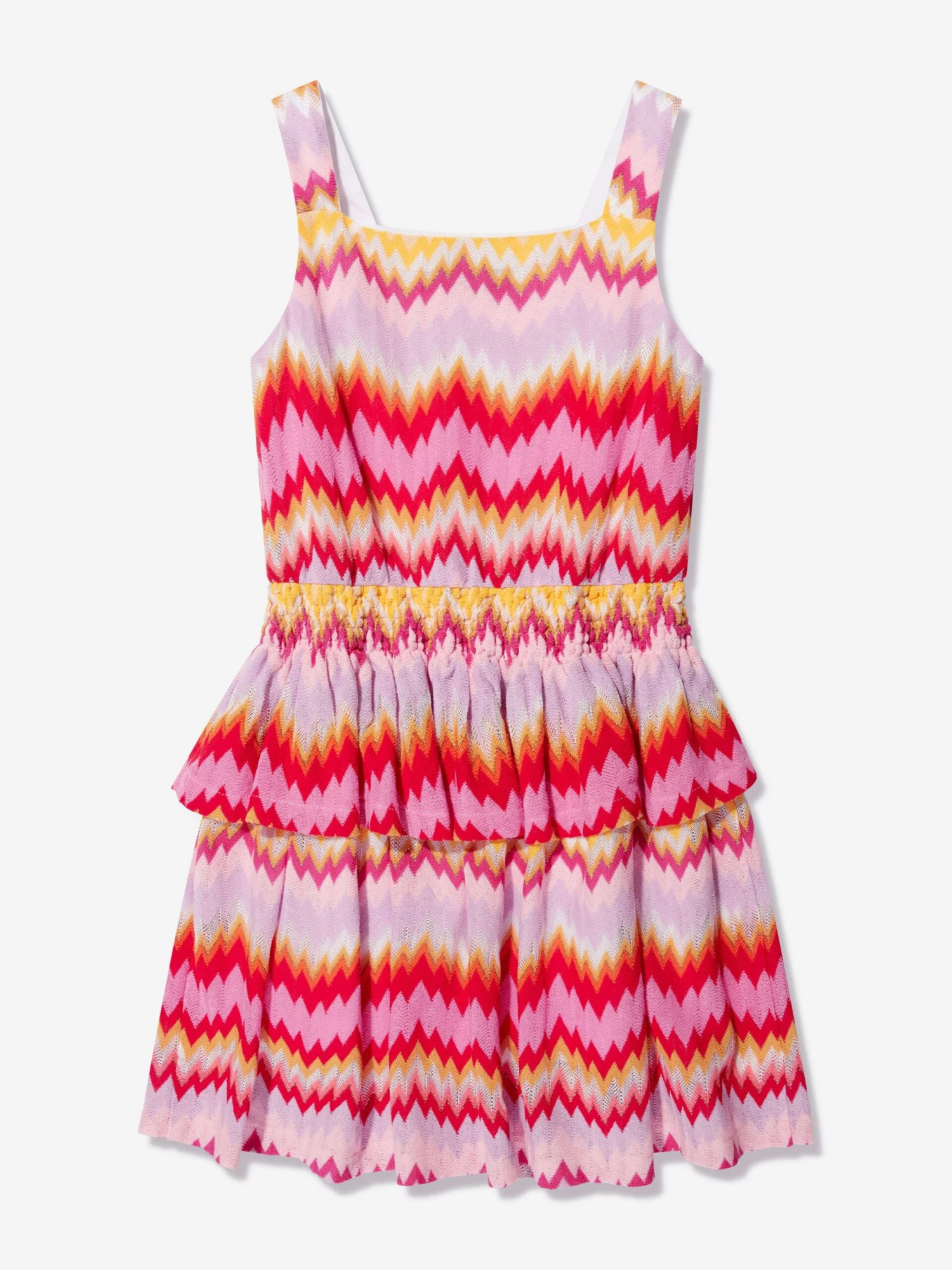 Missoni Girls Zigzag Woven Dress In Multicolour 5 Missoni Girls Zigzag Woven Dress In Multicolour - Image 3