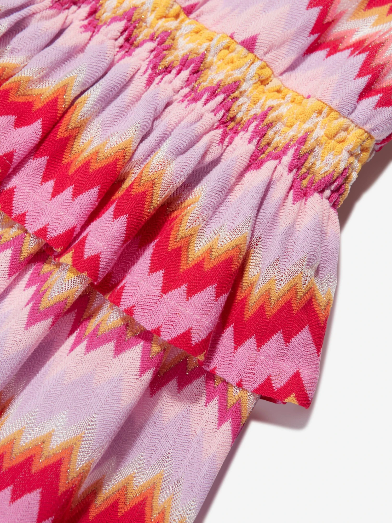 Missoni Girls Zigzag Woven Dress In Multicolour 7 Missoni Girls Zigzag Woven Dress In Multicolour - Image 5