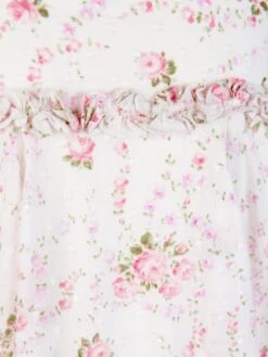 Needle & Thread Girls Vintage Ditsy Cotton Ruffle Dress In White -Monna Clothing Shop NEEA3003 MOONSHINE 3