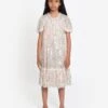 Needle & Thread Girls Mila Gloss Dress In Cream -Monna Clothing Shop NEEA3007