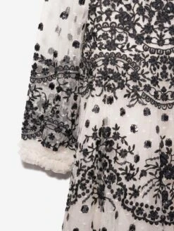 Needle & Thread Girls Beatrice Dress In Cream -Monna Clothing Shop NEEA3021 CREAM BLACK 4