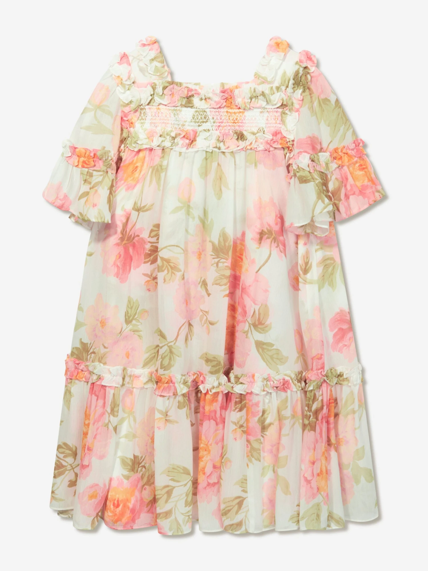 Needle & Thread Girls Peony Promise Chiffon Dress In Multicolour 5 Needle & Thread Girls Peony Promise Chiffon Dress In Multicolour - Image 3