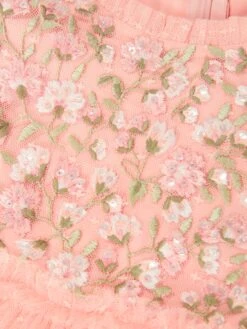 Needle & Thread Girls Posy Bodice Dress In Pink -Monna Clothing Shop NEEA4007 FADED CORAL 3