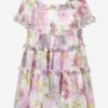 Needle & Thread Girls Hummingbird Chiffon Smocked Dress In Ivory -Monna Clothing Shop NEES3053 MOO 1