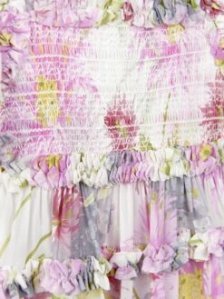 Needle & Thread Girls Hummingbird Chiffon Smocked Dress In Ivory -Monna Clothing Shop NEES3053 MOO 3