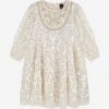 Needle & Thread Girls Victorian Wreath Gloss Dress In Ivory 2 Needle & Thread Girls Victorian Wreath Gloss Dress In Ivory -Monna Clothing Shop NEES4001 CREAM 1