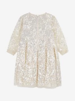 Needle & Thread Girls Victorian Wreath Gloss Dress In Ivory -Monna Clothing Shop NEES4001 CREAM 2