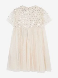 Needle & Thread Girls Thea Bodice Dress In Ivory 9 Needle & Thread Girls Thea Bodice Dress In Ivory -Monna Clothing Shop NEES4005 CREAM SILVER 2
