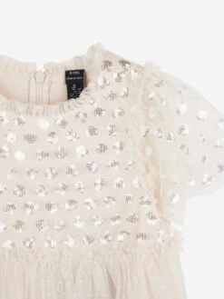 Needle & Thread Girls Thea Bodice Dress In Ivory 10 Needle & Thread Girls Thea Bodice Dress In Ivory -Monna Clothing Shop NEES4005 CREAM SILVER 3