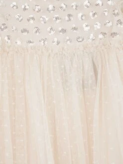 Needle & Thread Girls Thea Bodice Dress In Ivory 11 Needle & Thread Girls Thea Bodice Dress In Ivory -Monna Clothing Shop NEES4005 CREAM SILVER 4