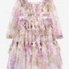 Needle & Thread Girls Wisteria Smocked Dress In White 2 Needle & Thread Girls Wisteria Smocked Dress In White -Monna Clothing Shop NEES4013 MOONSHINE 1