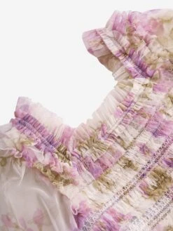 Needle & Thread Girls Wisteria Smocked Dress In White 9 Needle & Thread Girls Wisteria Smocked Dress In White -Monna Clothing Shop NEES4013 MOONSHINE 4