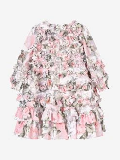 Needle & Thread Girls Rose Powder Crepe Dress In White -Monna Clothing Shop NEES4014 MOONSHINE 2