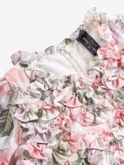 Needle & Thread Girls Rose Powder Crepe Dress In White -Monna Clothing Shop NEES4014 MOONSHINE 3