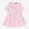 Needle & Thread Girls Raindrop Sequin Dress In Pink