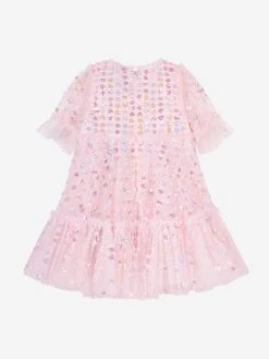 Needle & Thread Girls Raindrop Sequin Dress In Pink -Monna Clothing Shop NEES4016 PEONY PINK PASTEL 2