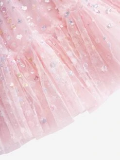 Needle & Thread Girls Raindrop Sequin Dress In Pink -Monna Clothing Shop NEES4016 PEONY PINK PASTEL 3