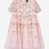 Needle & Thread Girls Garland Ribbon Dress In Pink 2 Needle & Thread Girls Garland Ribbon Dress In Pink -Monna Clothing Shop NEES4018 PEONY PINK 1
