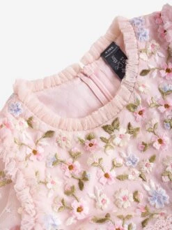 Needle & Thread Girls Garland Ribbon Dress In Pink 11 Needle & Thread Girls Garland Ribbon Dress In Pink -Monna Clothing Shop NEES4018 PEONY PINK 4