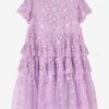 Needle & Thread Girls Angelica Lace Dress In Purple -Monna Clothing Shop NEES4019 PERIWINKLE PURPLE 1